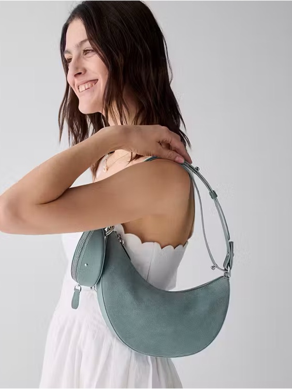 Kate spade Duo Suede Crossbody Bag in Dark English Sea green